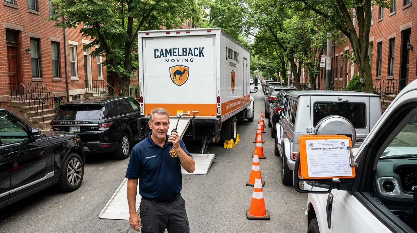 City street loading permit setup in Parkville, MD